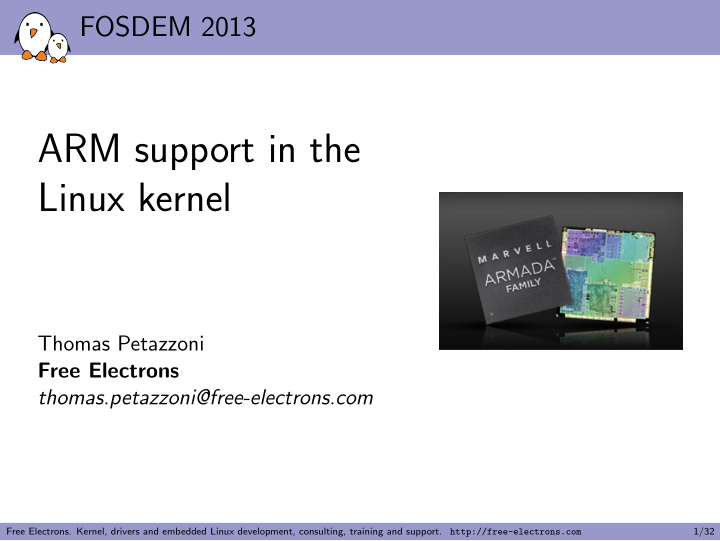 arm support in the linux kernel