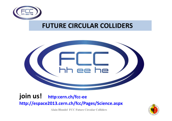future circular colliders