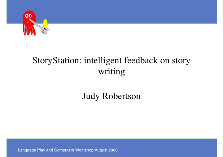 storystation intelligent feedback on story writing judy