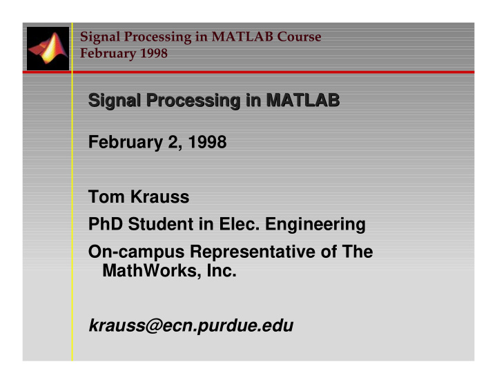 signal processing in matlab signal processing in matlab