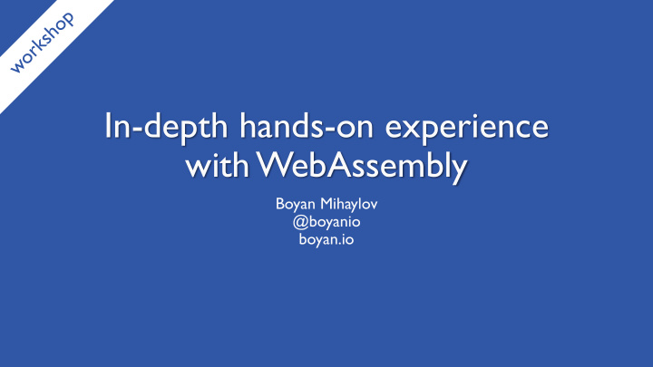 with webassembly