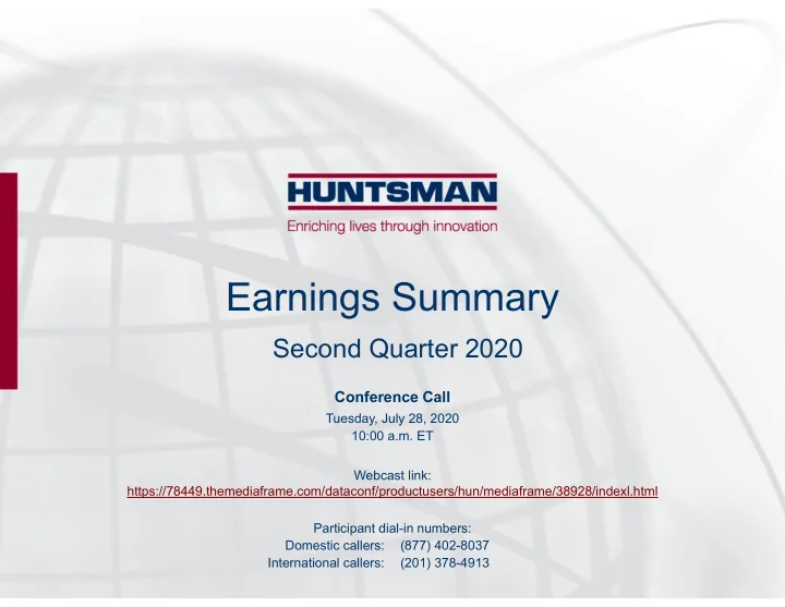 earnings summary