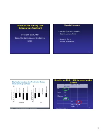 1  BP treatment for up to 5 years:  Treatment Beyond 5 Years  the Bottom Line  Benefits for BP