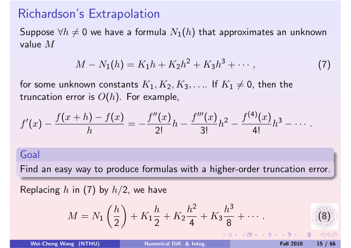 richardson s extrapolation