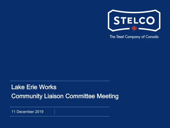 lake erie works lake erie works community liaison