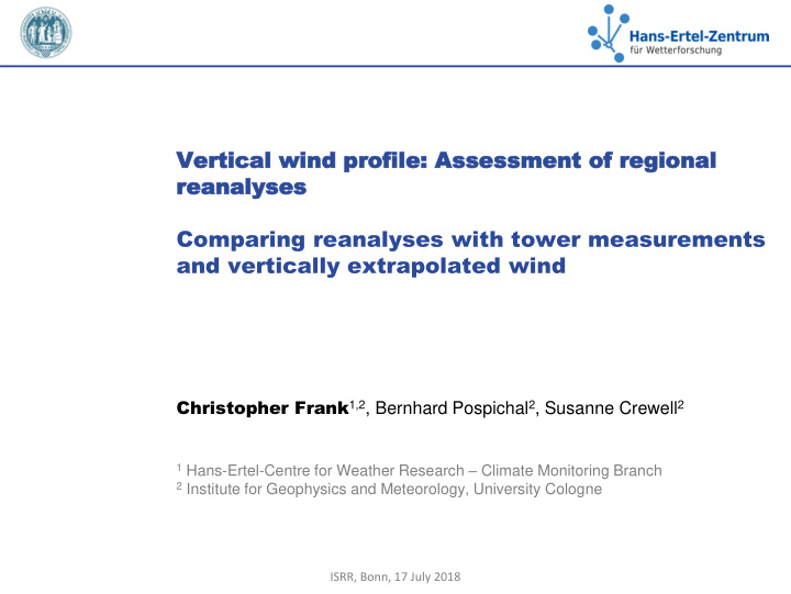 vert vertical ical wi wind nd pro profil file e assessme