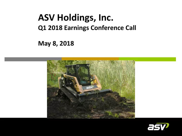 asv holdings inc