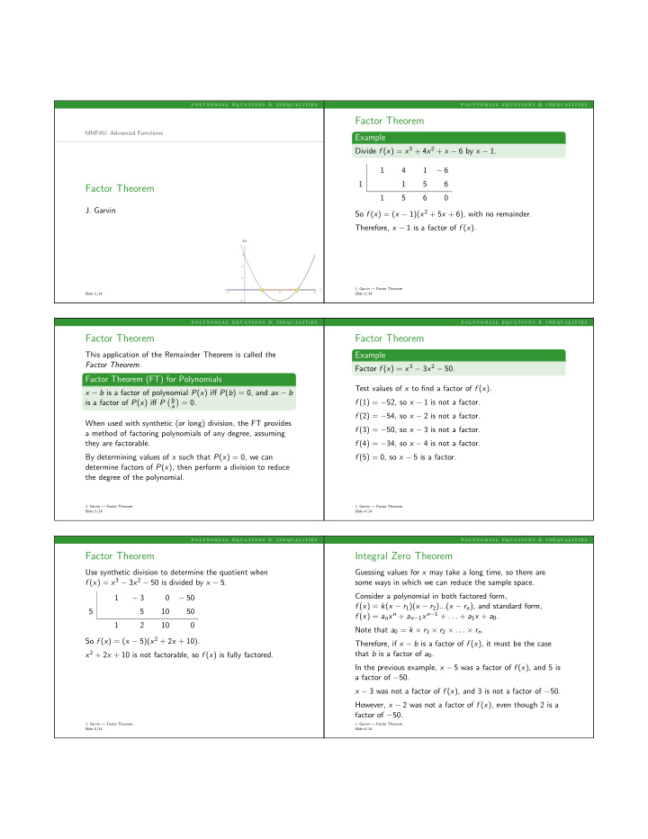 factor theorem