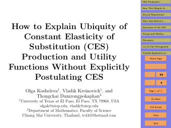 How to Explain Ubiquity of  Derivation of the CES . . .  Constant Elasticity of  Groups and Abelian