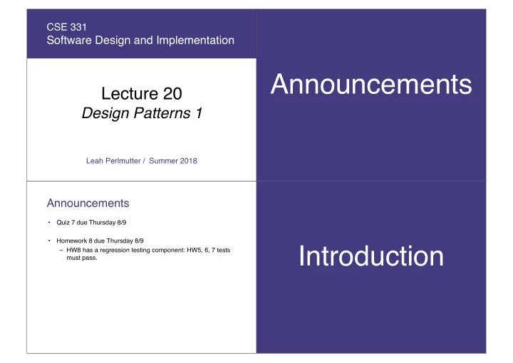 announcements