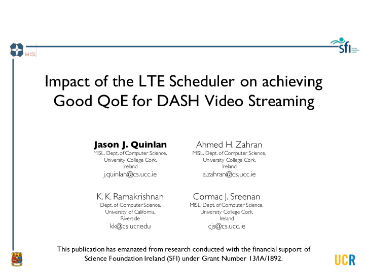 impact of the lte scheduler on achieving good qoe for