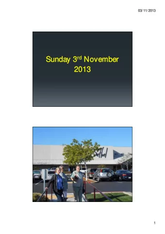 rd November Sunday 3 rd  Sunday 3  November  2013  2013  1  03/11/2013  2  03/11/2013  3