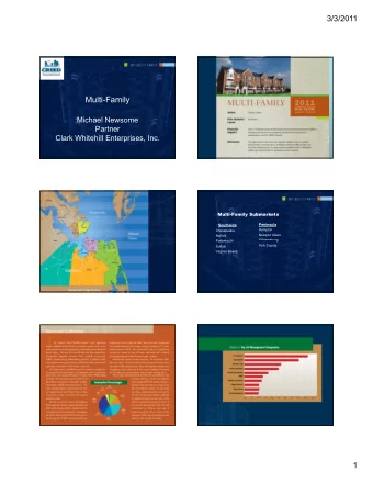 Multi-Family  Michael Newsome  Partner  Clark Whitehill Enterprises, Inc.  Multi-Family