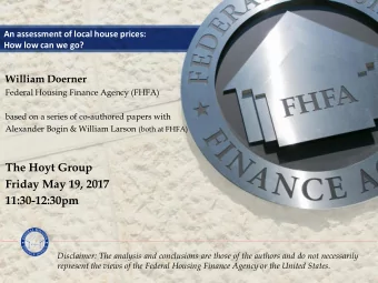 11:30-12:30pm  Disclaimer: The analysis and conclusions are those of the authors and do not