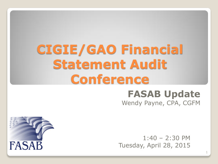 cigie gao financial statement audit conference