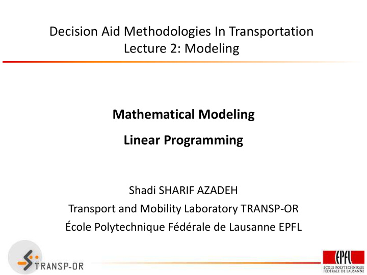 lecture 2 modeling