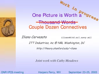 One Picture is Worth a  Thousand Words  Couple Dozen Connectives  Iliano Cervesato