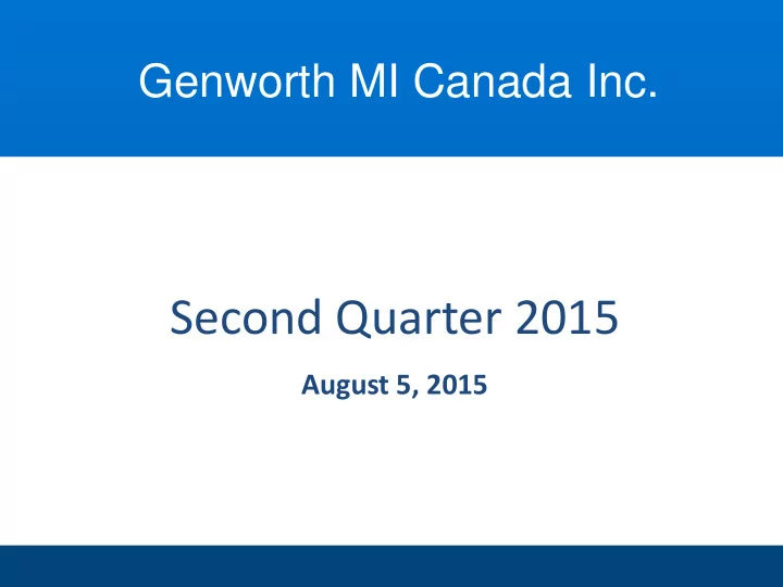 second quarter 2015