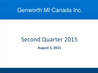 Second Quarter 2015  August 5, 2015  Forward-Looking and Non-IFRS Statements This presentation