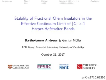Stability of Fractional Chern Insulators in the Effective Continuum Limit of | C | &gt; 1
