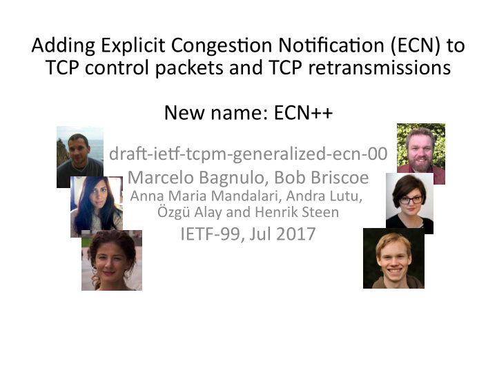adding explicit congestjon notjfjcatjon ecn to tcp