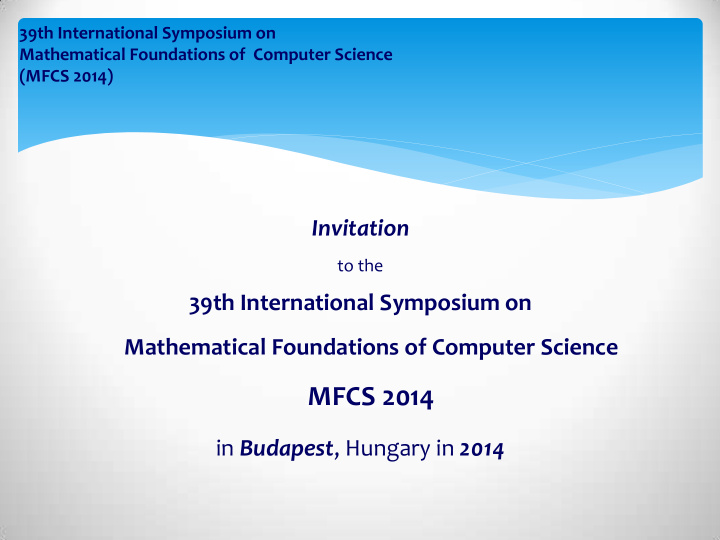 mfcs 2014