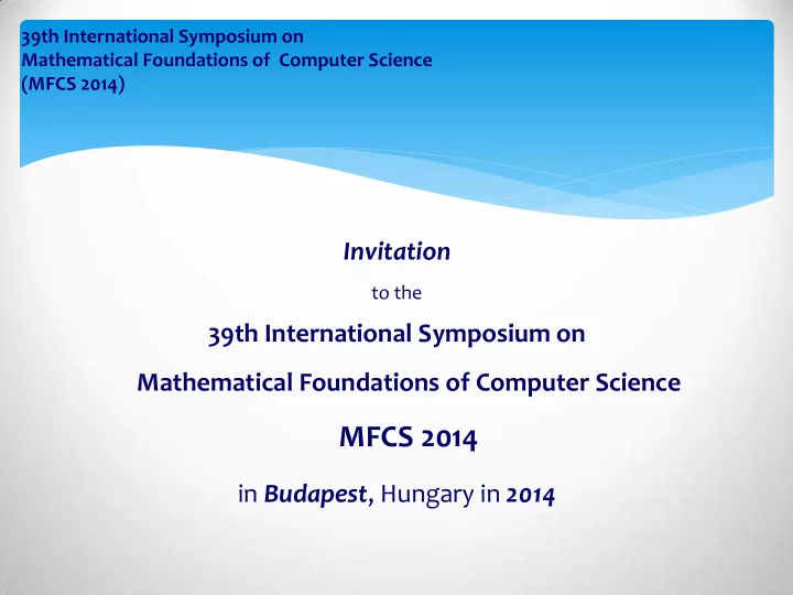 mfcs 2014