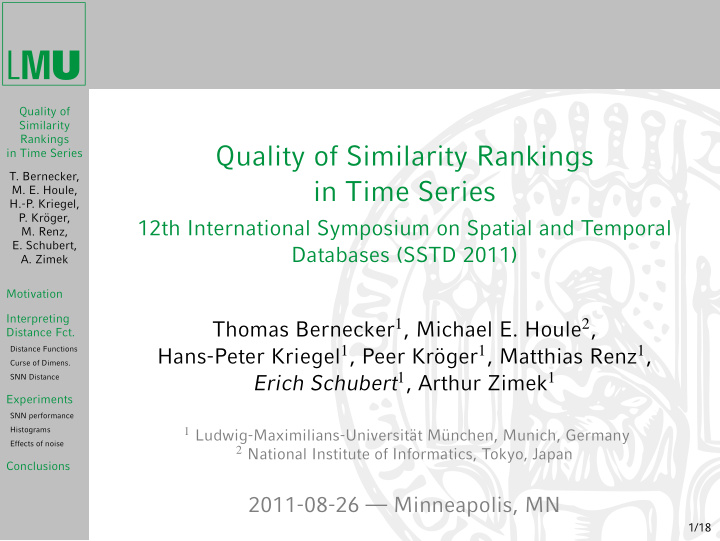 quality of similarity rankings