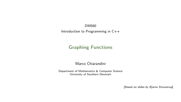 graphing functions