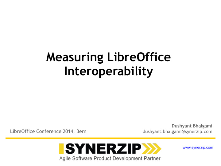 measuring libreoffice interoperability