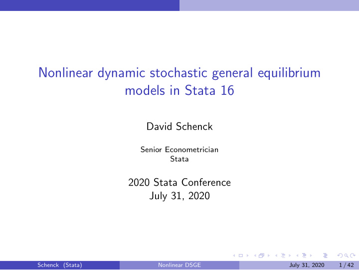 nonlinear dynamic stochastic general equilibrium models