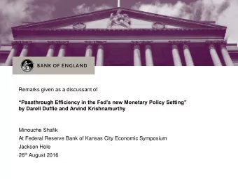 Remarks given as a discussant of  Passthrough Efficiency in the Feds new Monetary Policy