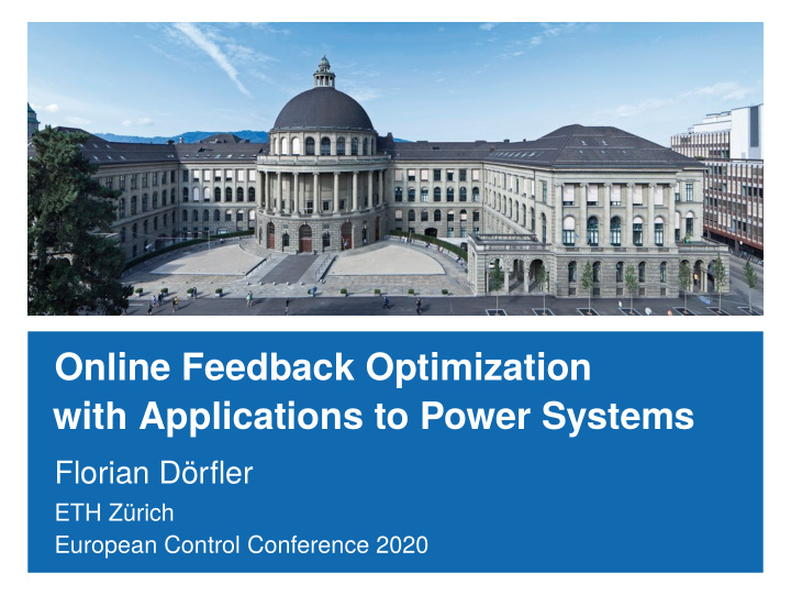 online feedback optimization with applications to power