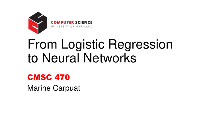 from logistic regression