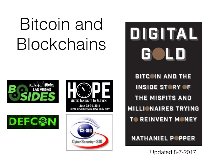 bitcoin and blockchains