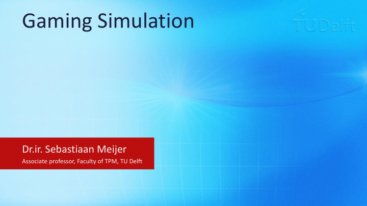 gaming simulation