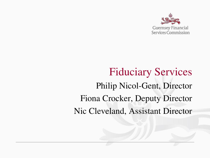 fiduciary services