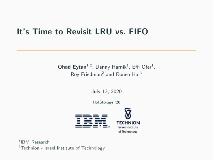 it s time to revisit lru vs fifo
