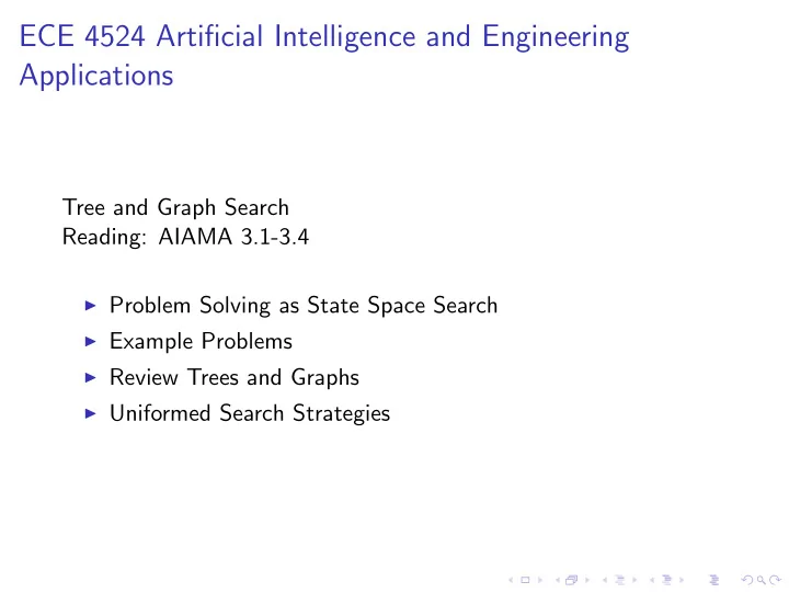ece 4524 artificial intelligence and engineering