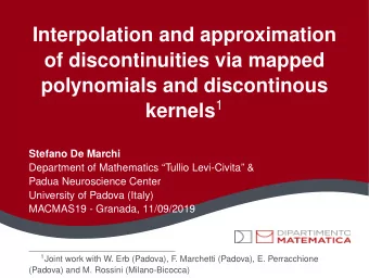 Interpolation and approximation  of discontinuities via mapped  polynomials and discontinous