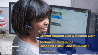 Cases 20-E-0428 and 20-G-0429  October 6, 2020  Agenda  Response to Covid-19  Rate Filing
