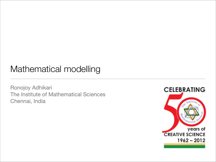 mathematical modelling