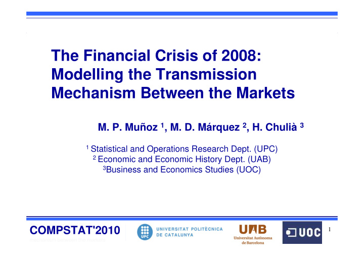 the financial crisis of 2008 modelling the transmission