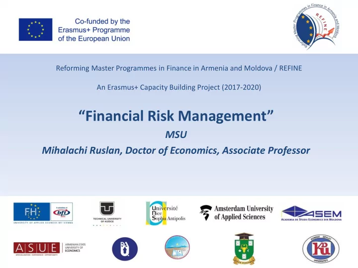 financial risk management