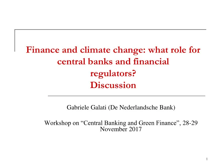 central banks and financial