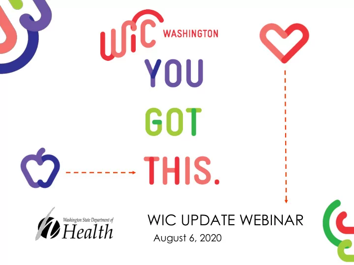 wic update webinar