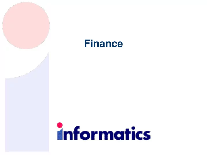 finance summary