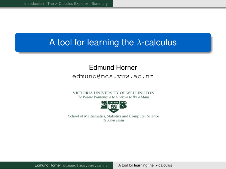 a tool for learning the calculus