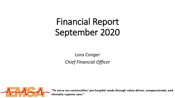 financial repor ort sep eptember r 2020 2020
