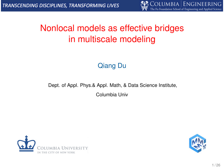 nonlocal models as effective bridges in multiscale